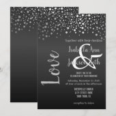 Confetti-Stippen voor zwart en zilver Kaart (Voorkant / Achterkant)