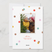 Confetti Stippen Vrolijk alles 2 foto Feestdagenkaart (Achterkant)