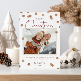 Confetti Stippen Vrolijk kerstfeest 2 Foto Feestdagenkaart