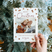 Confetti Stippen Vrolijk kerstfeest 2 Foto Feestdagenkaart