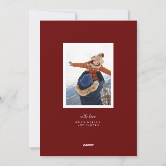 Confetti Stippen Vrolijk kerstfeest 2 Foto Feestdagenkaart (Achterkant)