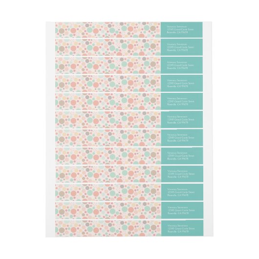 Confetti Stippen Wrap-around Adreslabels (Vel)