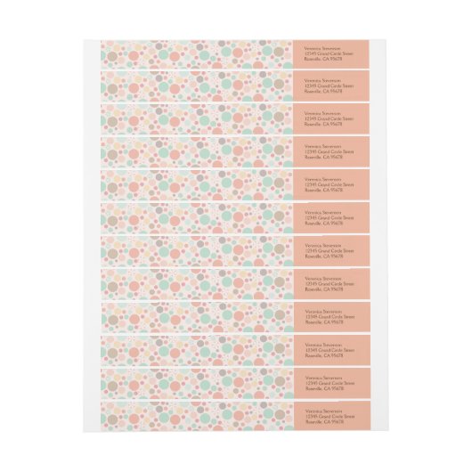 Confetti Stippen Wraparound Adreslabels (Vel)