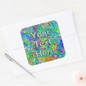 Confetti Storm Vierkante Sticker (Envelop)