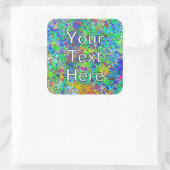 Confetti Storm Vierkante Sticker (Tas)