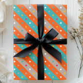 Confetti Streep Geometrisch Cadeaupapier