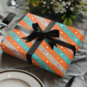Confetti Streep Geometrisch Cadeaupapier