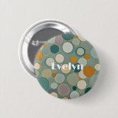 Confetti stromingen ronde button 5,7 cm (Voorkant /achterkant)