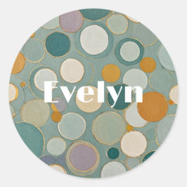 Confetti stromingen ronde sticker