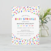 Confetti Strooikaart Baby Sprinkle Uitnodiging (Staand voorkant)