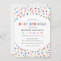Confetti Strooikaart Baby Sprinkle Uitnodiging