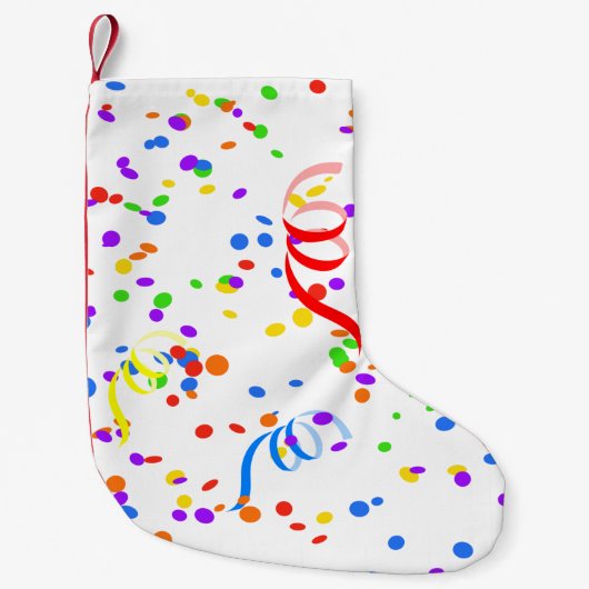 Confetti stroomlijner partij carnaval kleine kerstsok (Voorkant)