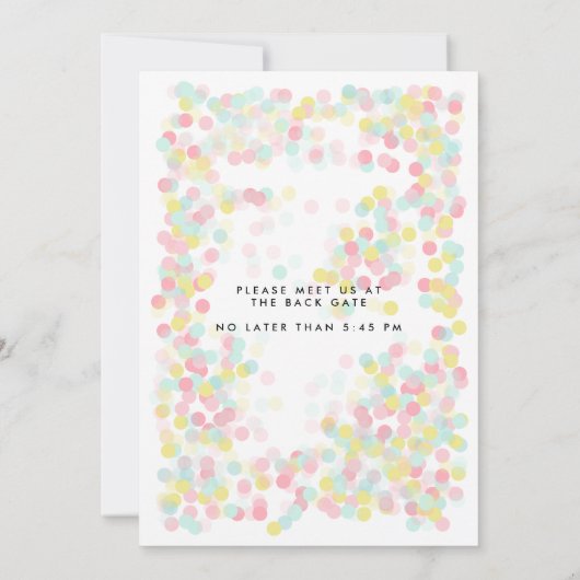 Confetti Surprise Birthday Party Kaart (Achterkant)