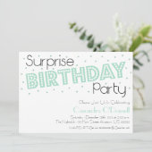 Confetti Surprise verjaardagsfeestje Uitnodigingen (Staand voorkant)