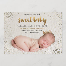 CONFETTI SWEET BABY Geboorteaankondiging Aankondiging