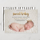CONFETTI SWEET BABY Geboorteaankondiging Aankondiging (Voorkant / Achterkant)