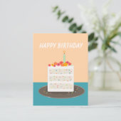 Confetti taart Happy Birthday Briefkaart (Staand voorkant)