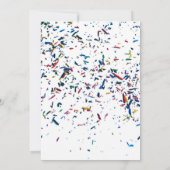 Confetti, Teddy Bear, Balloons Boys 3rd Birthday Kaart (Achterkant)