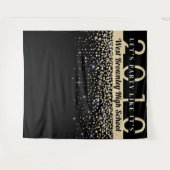 Confetti thema School Reünie Photobooth achtergron Wandkleed (Voorkant (horizontaal))