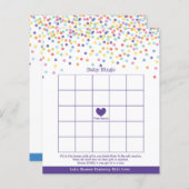 Confetti Theme Baby shower Game (Voorkant / Achterkant)