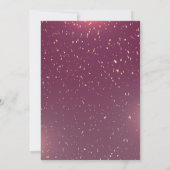 Confetti Tiara Burgundy Flowers Sweet 16 Party Kaart (Achterkant)