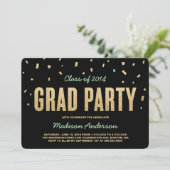 Confetti Toss | Oproep van de GraduPartij Kaart (Staand voorkant)