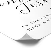 Confetti Toss Send Off Calligraphy Wedding Sign Poster (Hoek)