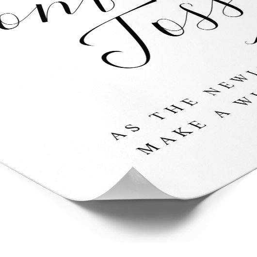 Confetti Toss Send Off Calligraphy Wedding Sign Poster (Hoek)