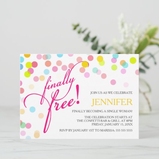 Confetti tot slot gratis | Divorce Kaart (Staand voorkant)