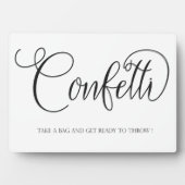 Confetti trouwbord Tabletop Plaque met Easel Fotoplaat (voorkant)