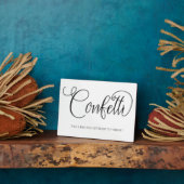 Confetti trouwbord Tabletop Plaque met Easel Fotoplaat (Zijkant)