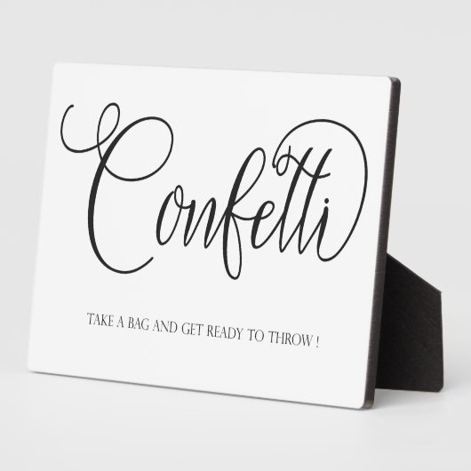 Confetti trouwbord Tabletop Plaque met Easel Fotoplaat (Zijkant)