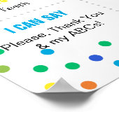 Confetti tweede verjaardag poster van de eerste kl (Hoek)