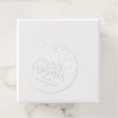 Confetti Typografie Merry Kerstry Bedankjes Labels (Met doos)