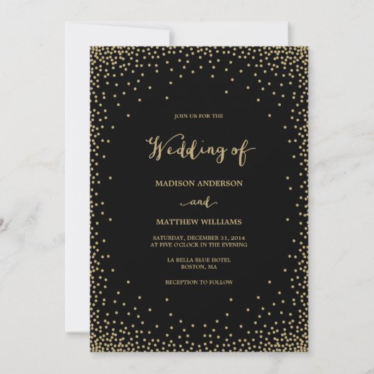 Confetti | Uitnodiging tot weddenschappen (Voorkant)