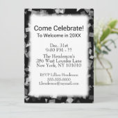 Confetti-uitnodigingen voor de partij of de vierin kaart (Staand voorkant)