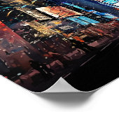 Confetti valt op oudejaarsavond in New York Poster (Hoek)