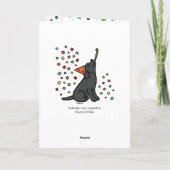 Confetti van Black Labrador Birthday Party Kaart (Achterkant)