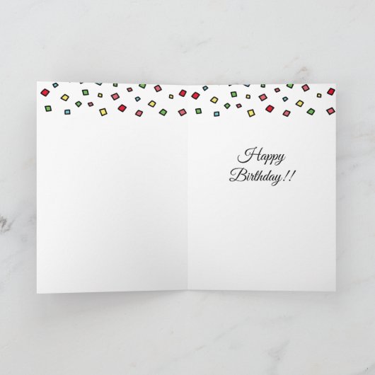 Confetti van Black Labrador Birthday Party Kaart (Binnen)