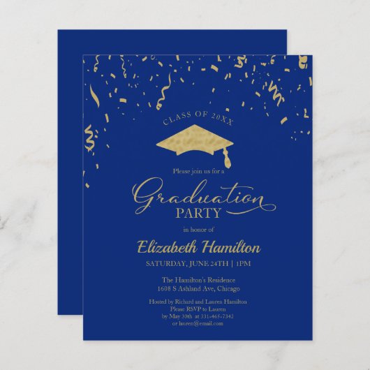 Confetti van de Partij van de Afstudeerder voor de (Voorkant / Achterkant)