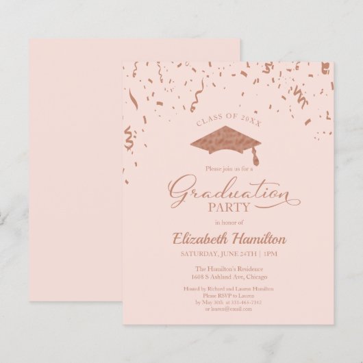 Confetti van de Partij van de Afstudeerder voor de (Voorkant / Achterkant)