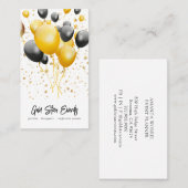 Confetti van de Planner van de Gebeurtenispartij Visitekaartje (Voorkant / Achterkant)