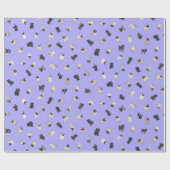 Confetti van de pug - paarse rol cadeaupapier (Vlak)