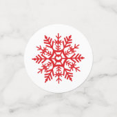 Confetti van de rode sneeuwvlokschilderpartij (Kleine voorkant)