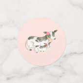 Confetti van Floral Dairy Koe Baby shower (Kleine voorkant)