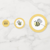 Confetti van grijze of gele Baby shower van bijen (Voorkanten)