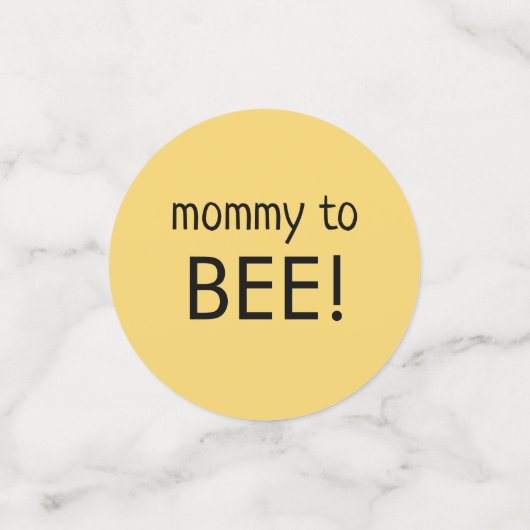 Confetti van grijze of gele Baby shower van bijen (Kleine voorkant)