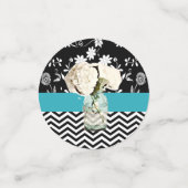 Confetti van het zwarte en blauwe Floral Wedding (Kleine voorkant)