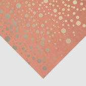 Confetti van Oranje en metallisch goud Tissuepapier (Detail)
