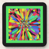 Confetti ventilator drankjes onderzetter (Voorkant)